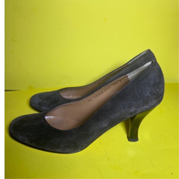 Salvatore Ferragamo Made in Italy Suede Leather Brown Pumps Size 9.5 B - Picture 2 of 8
